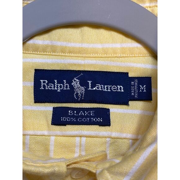 Ralph Lauren Lot of 2 Button Down Dress Shirts Men Sz M Pinstripe Plaid - Picture 6 of 10